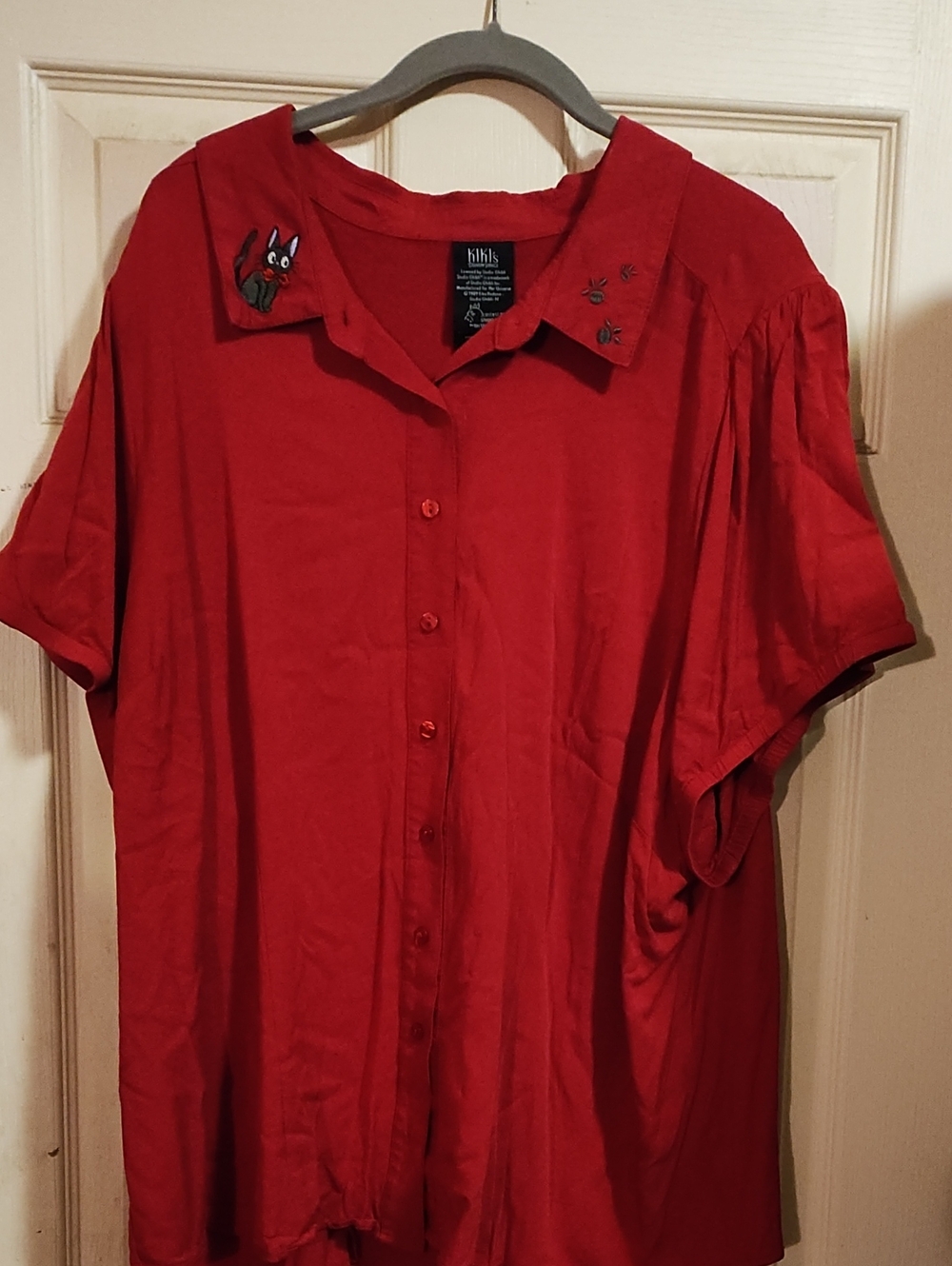Torrid Kikis Delivery Service Red Short-Sleeve Button-Down Shirt